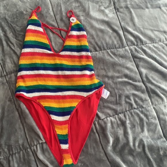 Rouge/multi colour swimwear - Picture 3 of 4